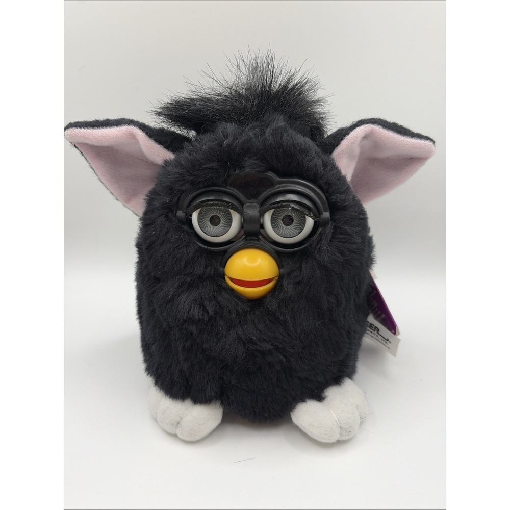 Vintage Furby 1998 Tiger Electronics Witches' Cat Model 70-800 w/ Tag Black